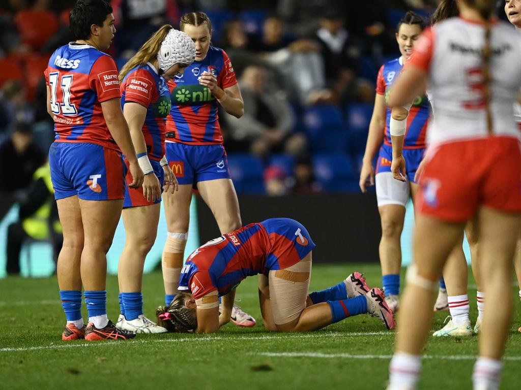 Newcastle star Sheridan Gallagher is the latest NRLW player to succumb to a knee injury.