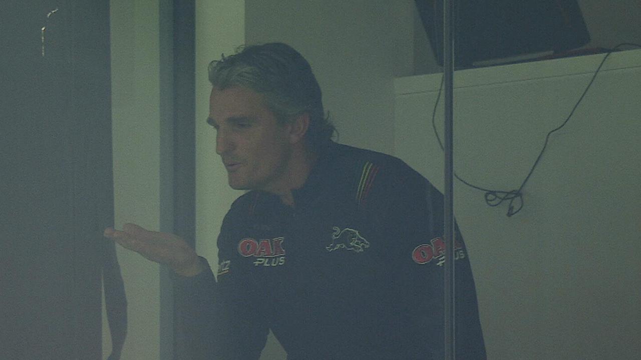 Ivan Cleary blows a kiss towards the Tigers fans