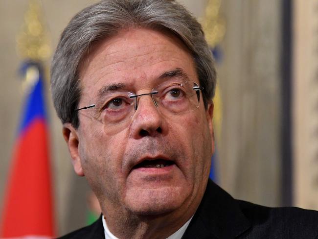 Italy's newly named prime minister, Paolo Gentiloni. Picture: AFP/Alberto Pizzoli