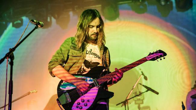 Tame Impala’s Kevin Parker at Laneway Festival in Fremantle 2017, thinking about his next move. Pic credit Daniel Boud