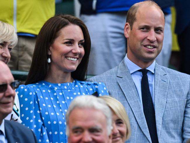 The Cambridges enjoyed a day out at Wimbledon on Tuesday. Picture: Glyn Kirk/AFP