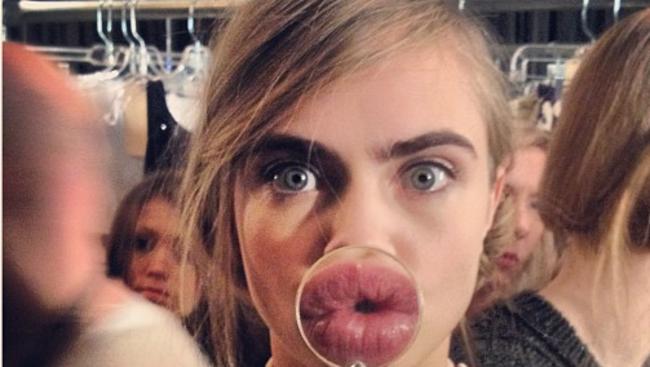 Cara Delevingne KISS ME Picture: Instagram Celebrity Confidential