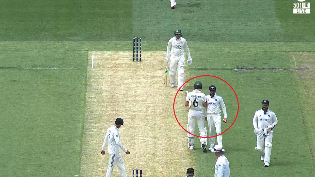 Kohli went after the youngster. Credit: Fox Sports.