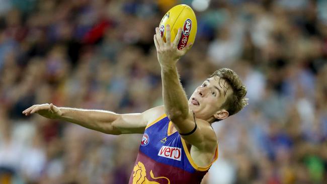 Harris Andrews was one of three Brisbane players to re-sign on Monday. Pic: Darren England.