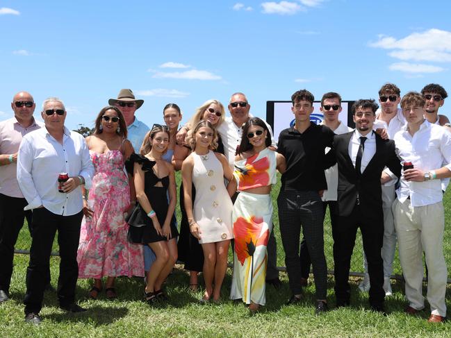 MELBOURNE, AUSTRALIA – DECEMBER 8 2024 Corey The Barber crew attend the Werribee Cup in Werribee on December 8th, 2024. Picture: Brendan Beckett