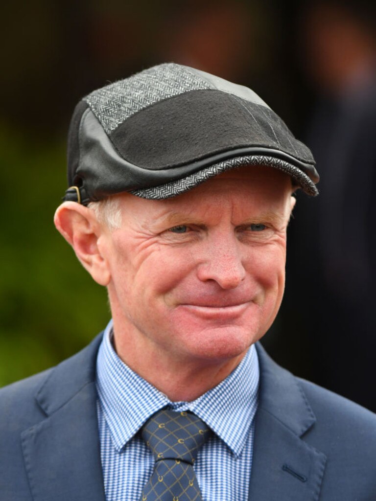 MELBOURNE, AUSTRALIA - MAY 19:  Trainer Phillip Stokes after the win of Eclair Calling in Race 3 during Melbourne Racing at Flemington Racecourse on May 19, 2018 in Melbourne, Australia.  (Photo by Vince Caligiuri/Getty Images)