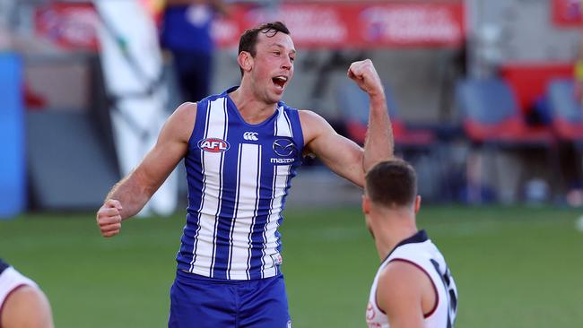 Veteran Kangaroos ruckman Todd Goldstein is enjoying a vintage year Picture: Michael Klein