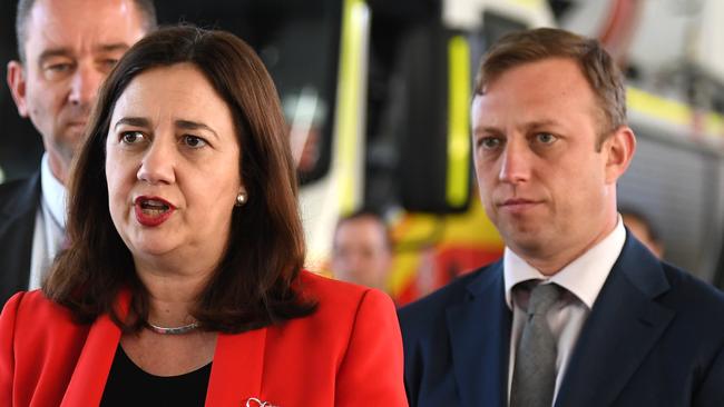 Queensland Premier Annastacia Palaszczuk, pictured with Health Minister Steven Miles earlier this week, says the name change was not politically motivated. Picture: Dan Peled/AAP