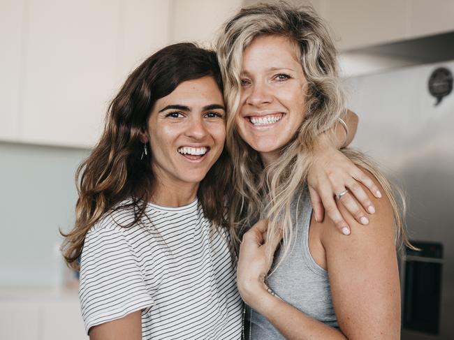 Best friends Varsia Vogias and Heidi Peuten are behind Ulu Hye, a business that is producing plant-based milk pastes that are helping to reduce our carbon footprint. Picture: Supplied.