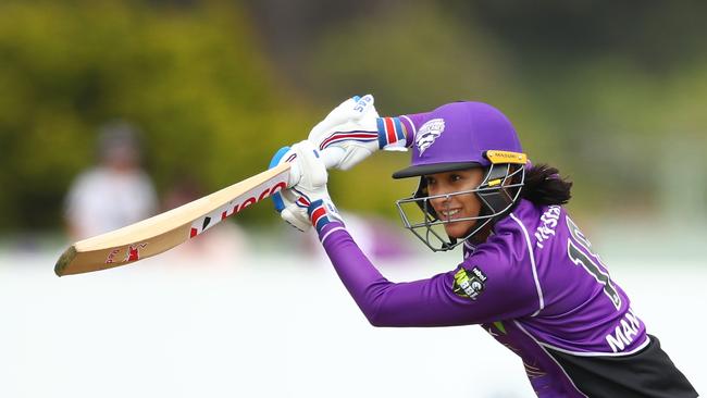 Smriti Mandhana starred for the Hurricanes during the Women's Big Bash League match against the Melbourne Stars in Burnie. Picture: Getty