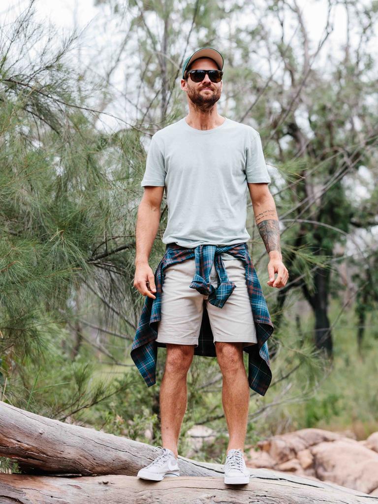 Autumn fashion trends from Grand Central. Jake Norton (outfit from Country Road, hat from Rodd &amp; Gunn, sunglasses from Bright Eyes and shoes from Rebel Sport).