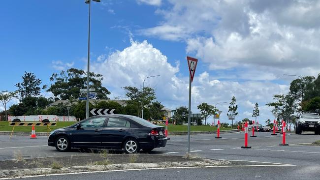 The Wardoo and Cotlew Streets intersection and road upgrade underway by the Gold Coast City Council.