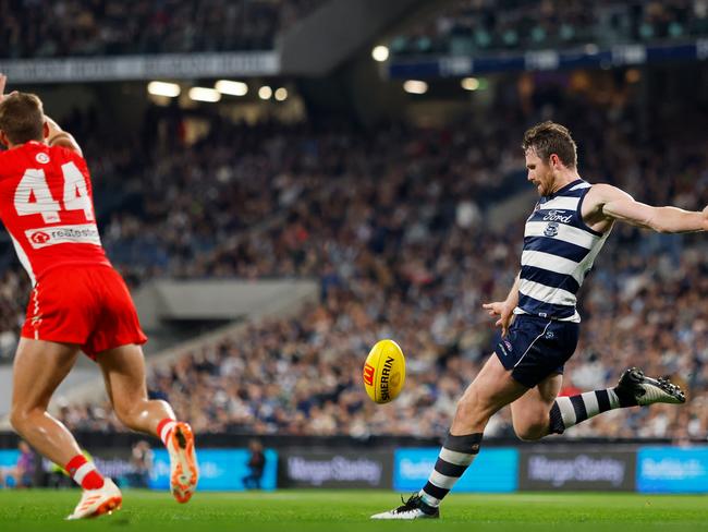 Patrick Dangerfield was named the MVP again by the fans. Picture: Dylan Burns