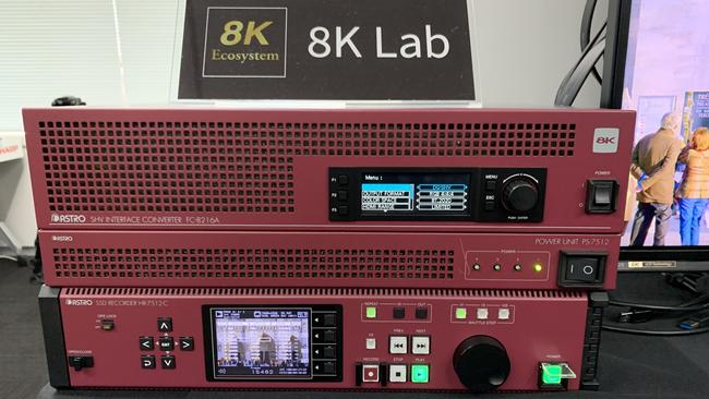 A prototype of a storage/playback 8K device at Sharp's 8K Lab in Tokyo.