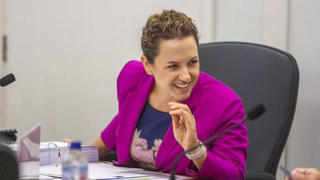 Leader of the Opposition Lia Finocchiaro during Estimates Committee in Parliament. Picture: Floss Adams.