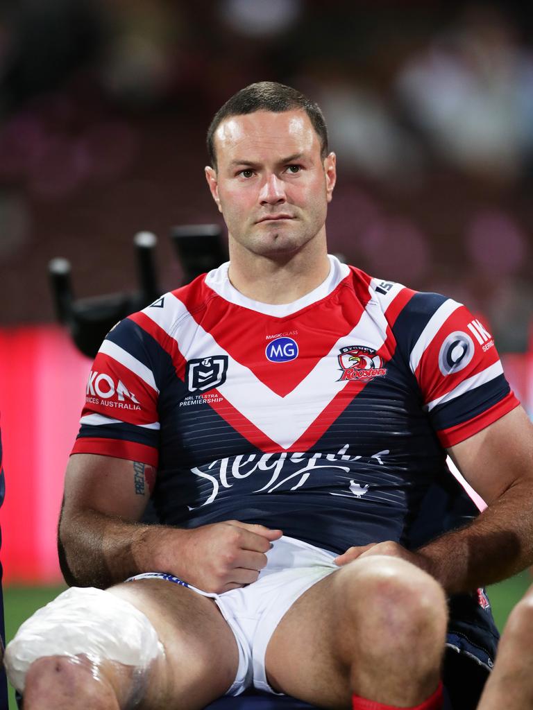 Former Roosters captain Boyd Cordner struggled with knee issues towards the back end of his career. Picture: Matt King/Getty Images