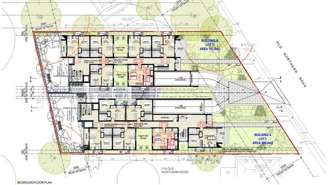 Plans for the proposed boarding houses at 120 Old Northern Rd, Baulkham Hills.