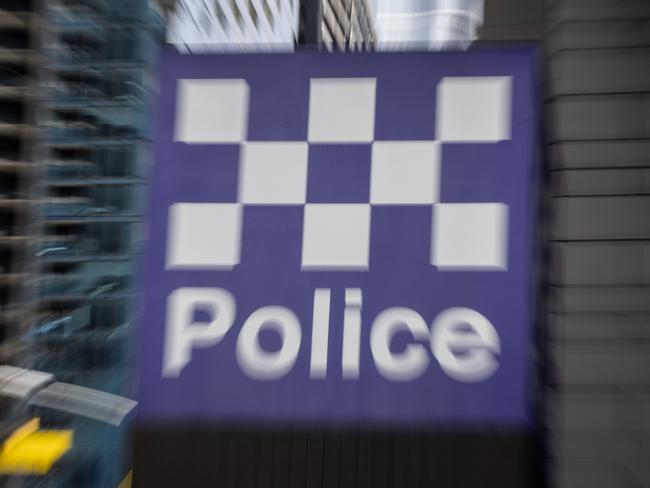 MELBOURNE, AUSTRALIA - NewsWire Photos - 22 AUGUST, 2024: A Victoria Police signage is seen on the streets of Melbourne. Picture: NewsWire / Diego Fedele