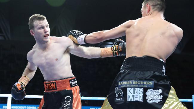 Jeff Horn vs Tim Tszyu at Queensland Country Bank Stadium in Townsville in North Queensland.  Pic Peter Wallis