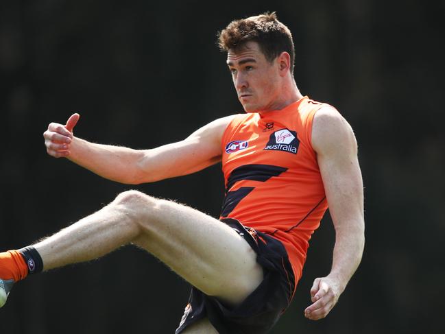 Jeremy Cameron during GWS Giants open training session ahead of their semi final match against Collingwood at the MCG. Picture. Phil Hillyard