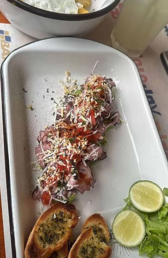 Police suspect this distinctive octopus ceviche photo led her killers to her location. Picture: Instagram/@landyparraga.ec