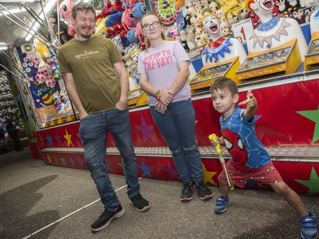 Luca Power, Patrick Power, Emily Power Mildura Show 2024. Picture: Noel Fisher