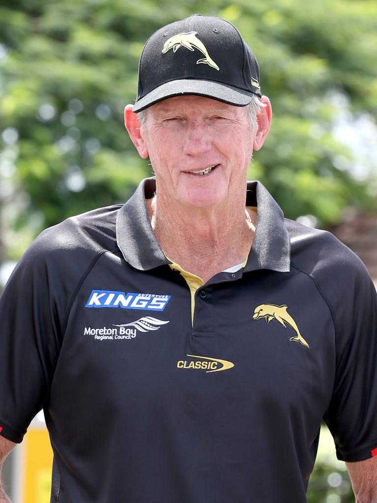 Wayne Bennett at the Dolphins membership launch. Picture: Steve Pohlner