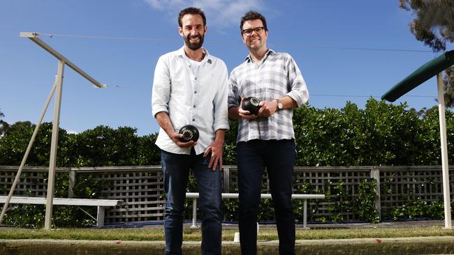 Charlie Jones and James Woodberry, some of the organisers of the Boxing Day Bowlo, at Taroona Bowls Club. Picture: Nikki Davis-Jones