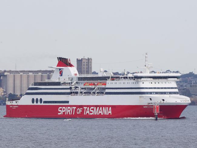 Spirit of Tasmania leaving Corio Bay on route to Devonport. Picture: Alan Barber