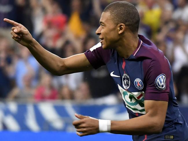 Paris Saint-Germain's French forward Kylian Mbappé.