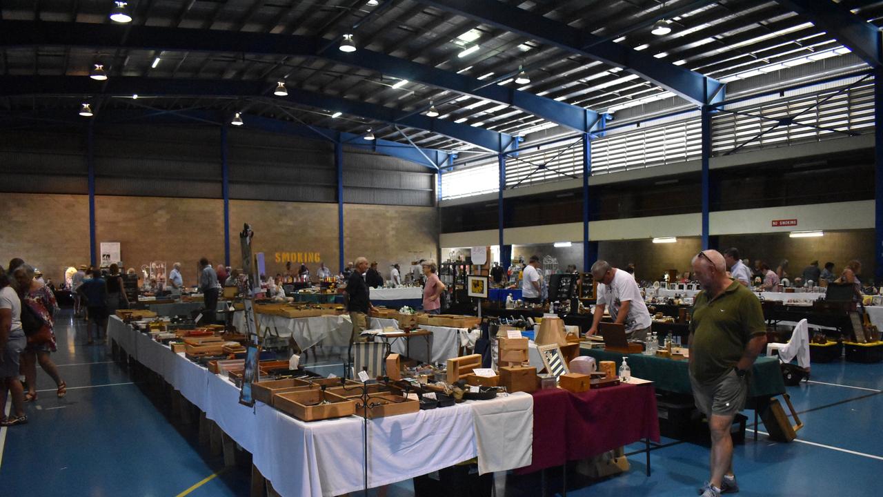 ANTIQUES: The various tables and stalls at the Fraser Coast Antique Collectable Fair. Photo: Stuart Fast