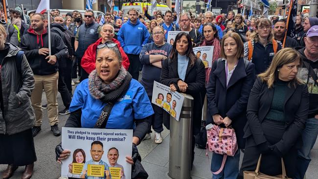 Hundreds of essential workers oppose the government's proposed cuts to workers compensation, which would devastate mental health support for injured workers following a damning parliamentary inquiry.