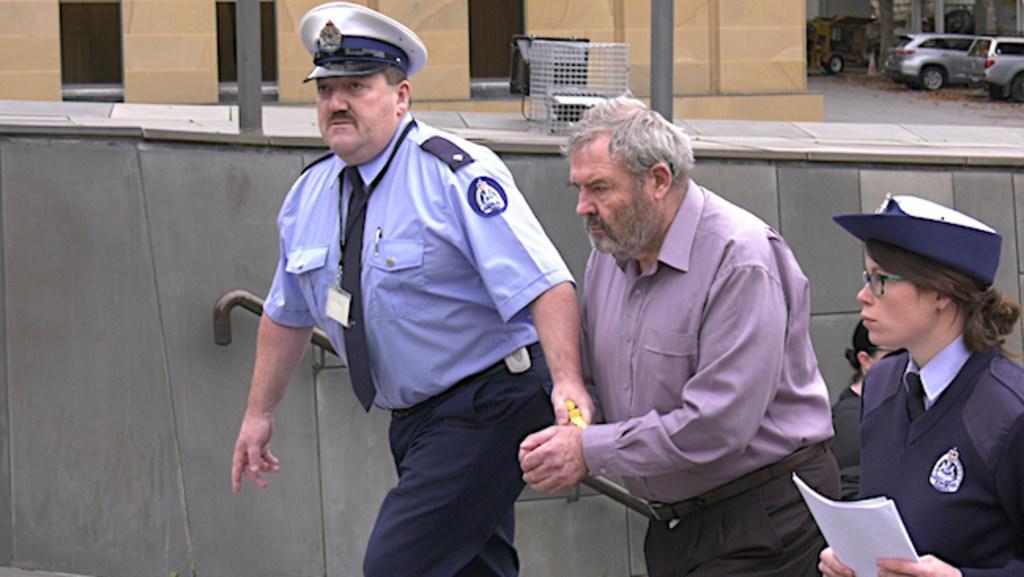 Klaus Neubert arrives at court