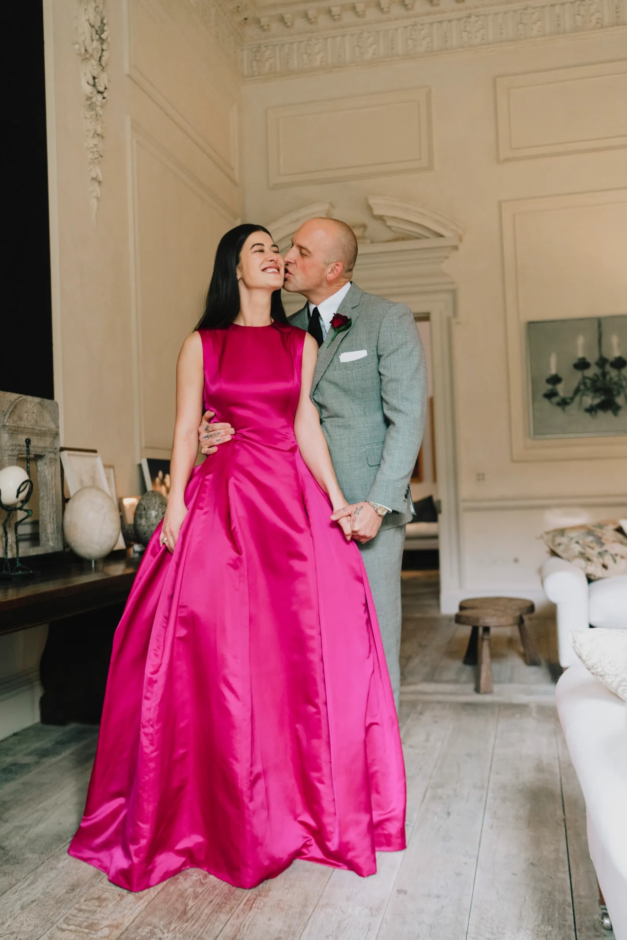 <p><em>Image credit: Tom Mitchell. From <a href="https://www.vogue.com.au/brides/trends/pink-wedding-dresses-are-the-coolest-modern-bridal-trend/image-gallery/8c3b2dc27e4beb7746725714cfad78c6" target="_blank" rel="noopener">Pink wedding dresses are the coolest modern bridal trend</a></em></p><h2>Olive Uniacke in a London-based couturier</h2><p>&ldquo;I never had an idea of what my dream bride dress would be. I knew it had to be a colour&mdash;that was the only way it was going to work&mdash;something bold, something modern, something different, something wow, something feminine, something sexy, something me!&rdquo;</p>