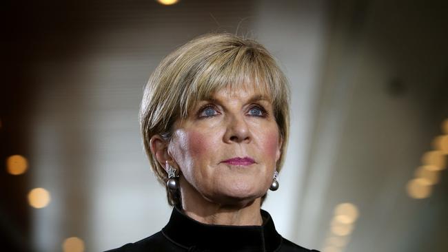 ‘Relations at risk’.... Foreign Minister Julie Bishop today. Picture Kym Smith