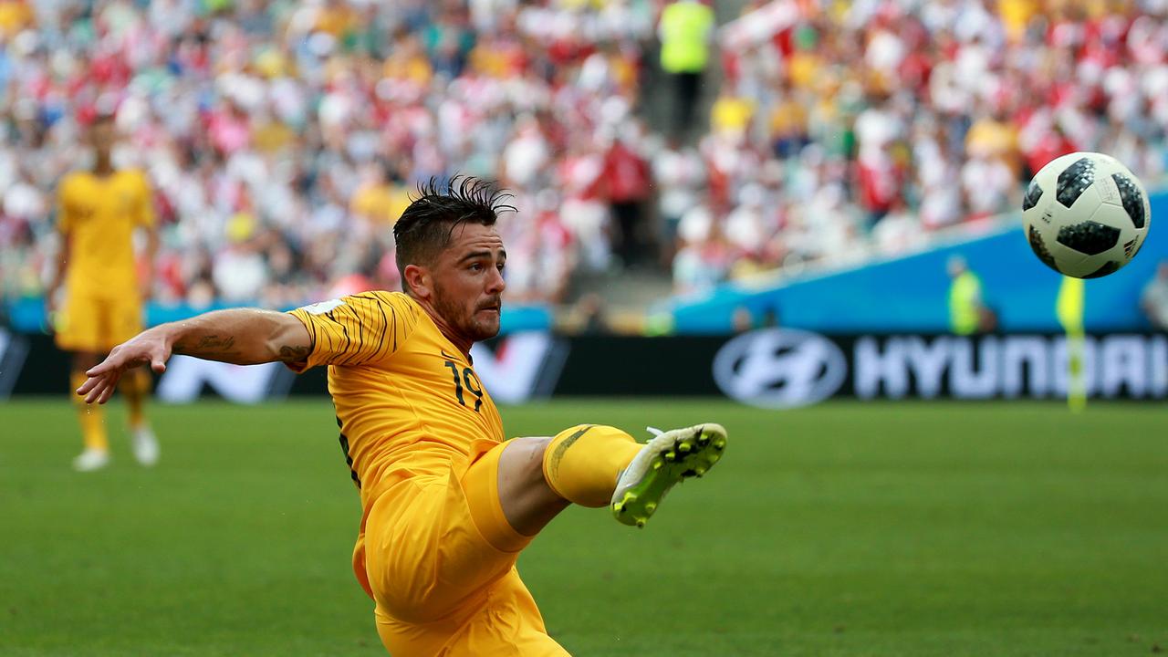 Socceroo Josh Risdon in action at the World Cup