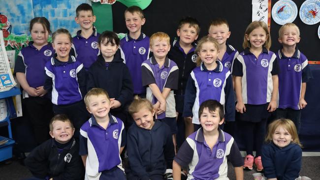 Quinalow State School, Prep/1 2022. Back row (L-R) Zara Rota, Lachlan Bartkowski, Riley Chappell, Samuel Horrocks, Toby Jones, Harlan Chappell. Middle (L-R) Tyla Doring, Adalyn McLoughlin, Lincoln Ambrose, Lucy Lowery, Ava Ballard. Front row (L-R) Huntah Holt-Rose, Tobyas Bugeja, Lucy Ballon, Jasper Bugeja, Ebony Baumgarten Picture: contributed.