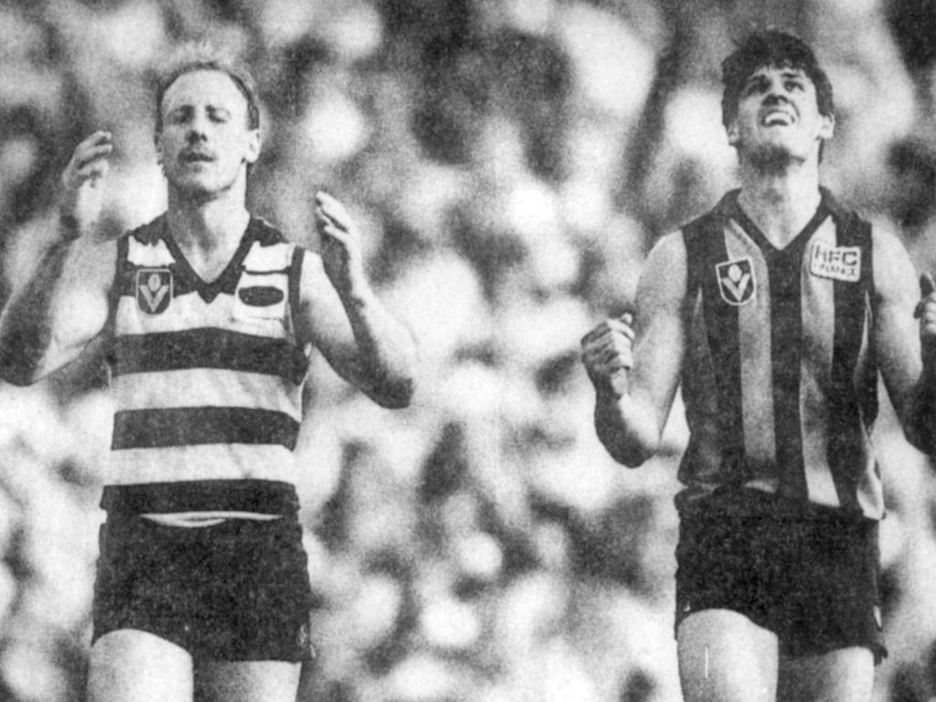 Gary Ablett and Chris Langford. 1989 Grand Final. Hawthorn v Geelong. MCG.