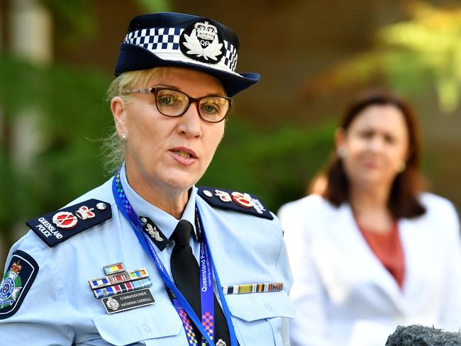 Queensland Police Commissioner Katarina Carroll said more than 200 fines had been issued. Picture: AAP