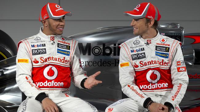 Lewis Hamilton and Jenson Button as McLaren teammates in 2012.