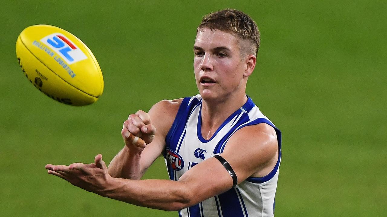 Tom Powell has looked at home at senior level. Picture: Daniel Carson/AFL Photos via Getty Images