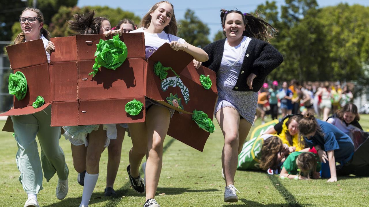 St Ursula's College students boat race during St Ursula's Week, Wednesday, October 20, 2021. Picture: Kevin Farmer