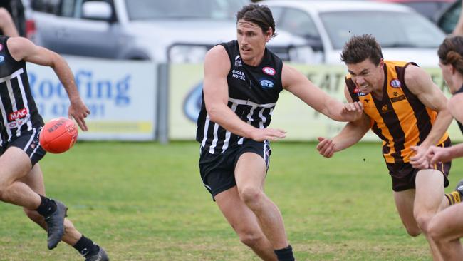 Ryan Griffen playing for his junior club Goolwa-Port Elliot last year. Picture: AAP/Brenton Edwards