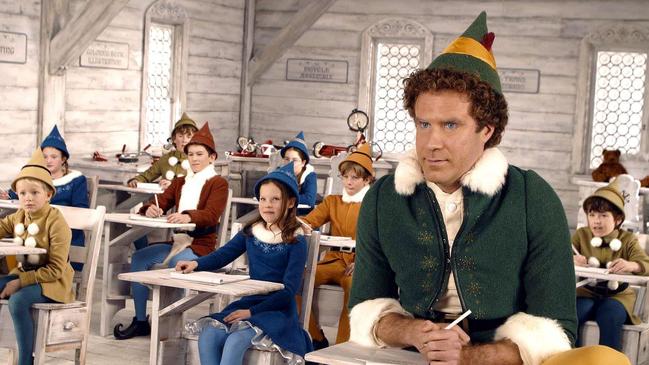 07/11/2003: 07/11/2003: Actor Will Ferrell (R) as Buddy the Elf in 2003 film  " Elf. " (AP Pic Alan/Markfield  actors movies scene Pic. Ap M7774499 Pic. Ap M7774499