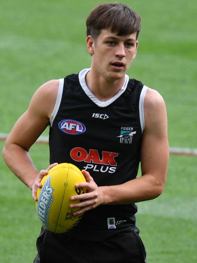 Port Adelaide’s Zak Butters looks ready for a rest.