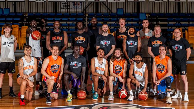 The Darwin Salties ahead of their first ever NBL1 North home semifinal. Picture: Pema Tamang Pakhrin