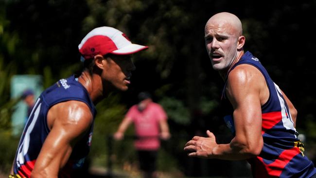 December, 2024. AFL. Football. Melbourne's mature-age recruit Aidan Johnson at training this week at Gosch's Paddock. Picture: MelbourneFC