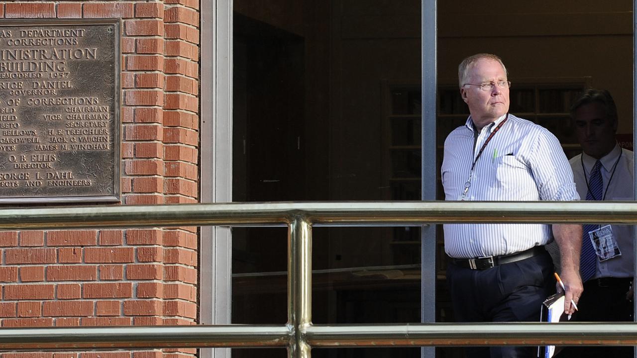 Michael Graczyk leaves the Huntsville Unit after witnessing the execution of confessed killer Elroy Chester. Picture: AP Photo/Pat Sullivan