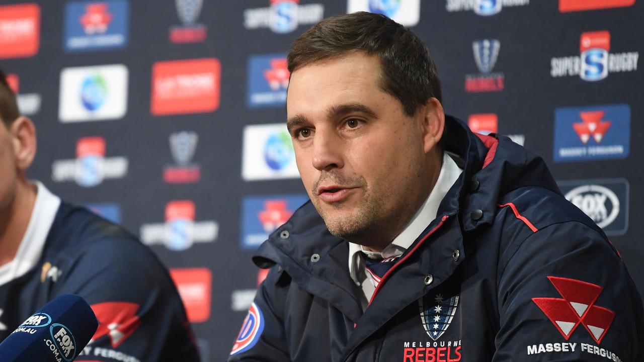 The Melbourne Rebels are making backroom plays to work out their head coach and CEO in 2022. Photo: AAP Image