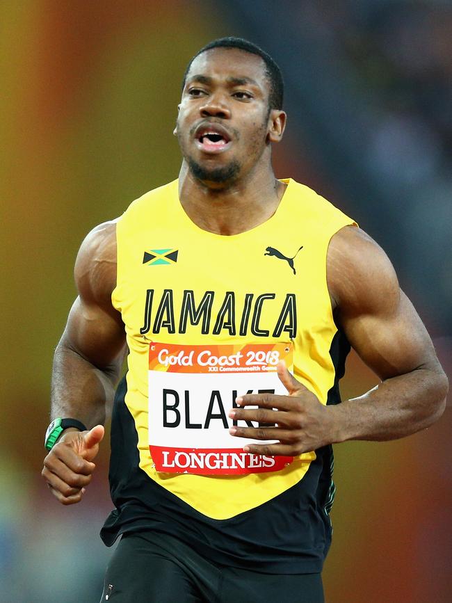 Yohan Blake easily wins his men’s 100m semi-final yesterday. Photo: Getty Images